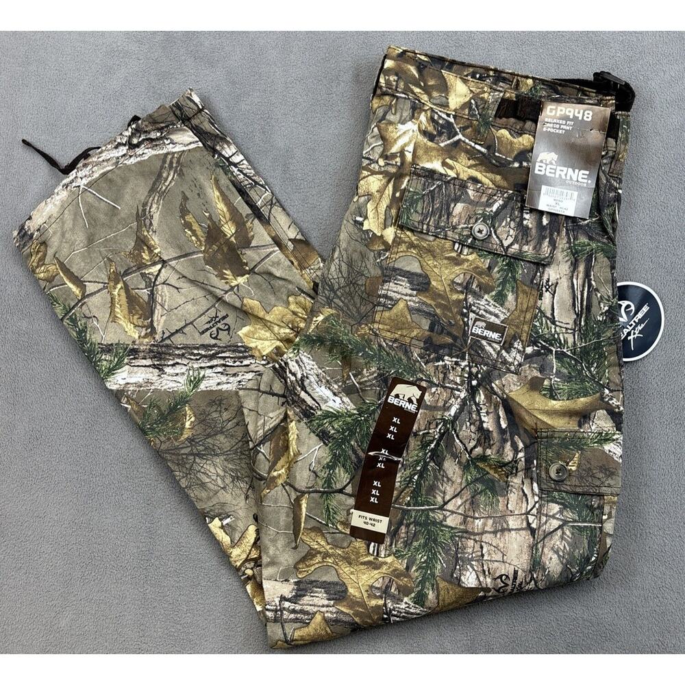 NWT Berne Outdoor Realtree Edge Relaxed Fit Cargo Pants - XL 40-42" Waist